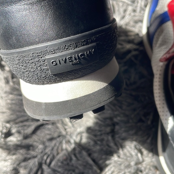 Givenchy Men's Tricolor white red blue Sneakers T3 Runner size 43 - Picture 11 of 11